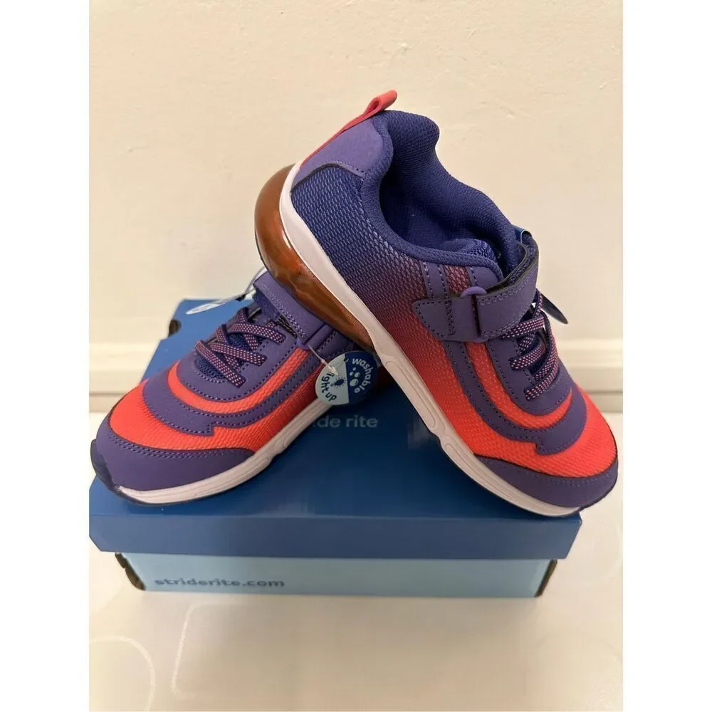 Stride Rite Girls purple multi sneakers size US 2/ EU 33 1/5 NIB